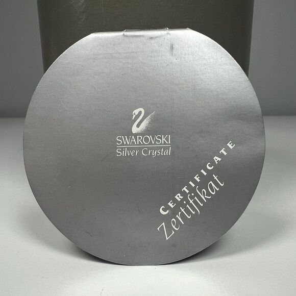 Swarovski Crystal Night Owl 7636 Green & Yellow Eyes With Box & Certificate - Picture 7 of 7